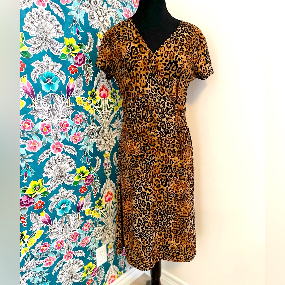 Vintage Jessica Leopard print dress size 12